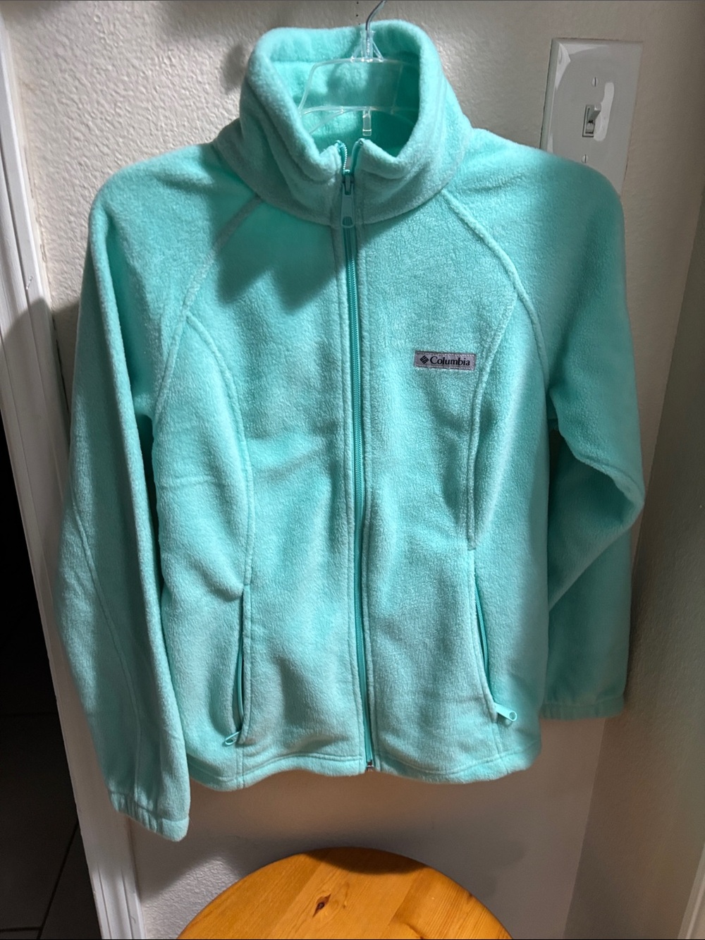 Columbia Mint Green Full-Zip Fleece Jacket S